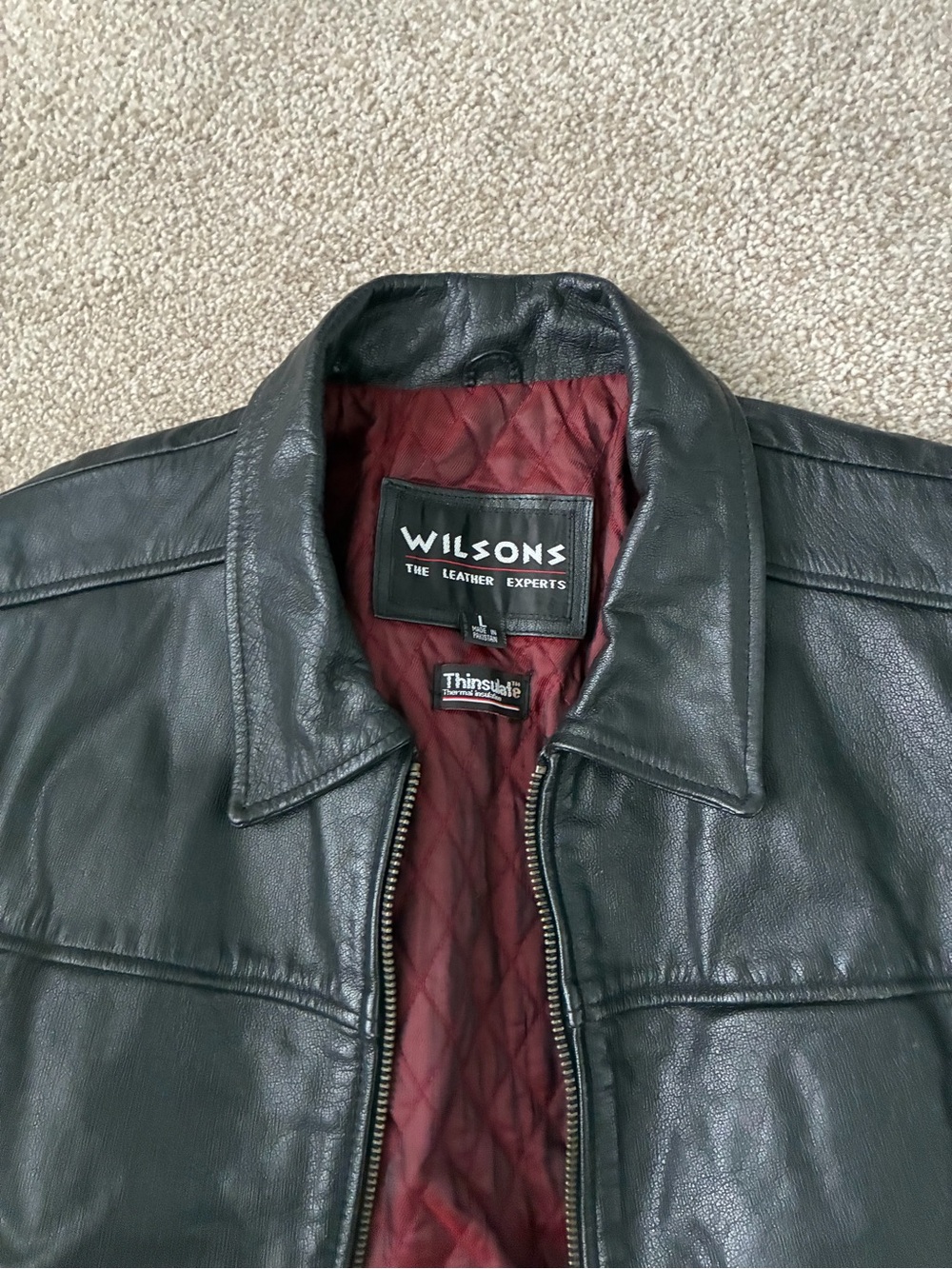 Wilsons - The Leather Experts with Thinsulate Lining MENS LEATHER JACKET - Picture 4 of 4